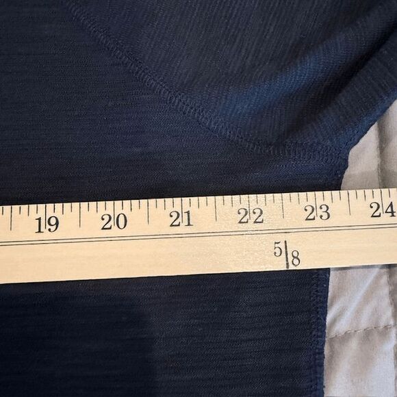 Billy Reid Raglan Crew Neck Tee Long Sleeve Carbon Blue Super Light Size XL - Picture 9 of 12